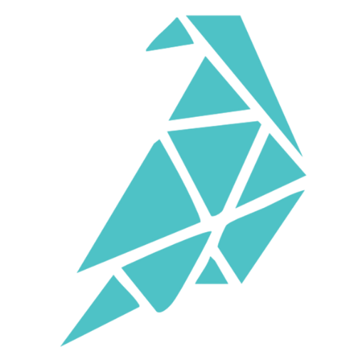 Teal Geometric Raven Geoscience Icon